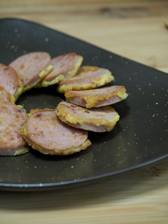 Korean style sausage roast, Korean style meatballの写真素材