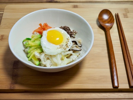 Korean food bibimbapの写真素材