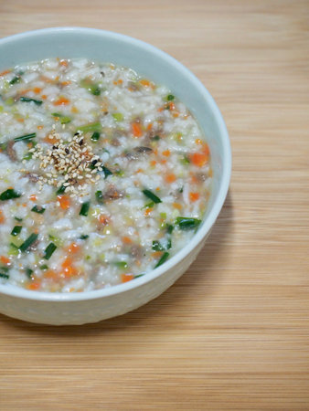 Korean food Beef and Vegetable Rice Porridge