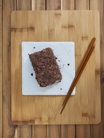 Korean traditional food steamed rice cakeの写真素材