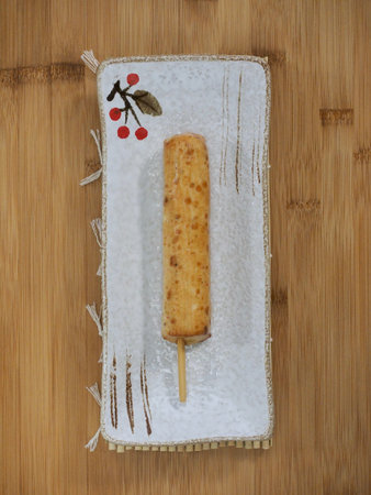 Asian food fish cake, fish paste, Fish cake skewer