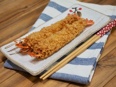 Asian food Deep-fried Shrimpsの写真素材