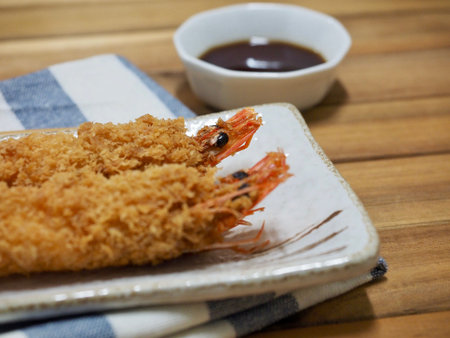 Asian food Deep-fried Shrimpsの写真素材