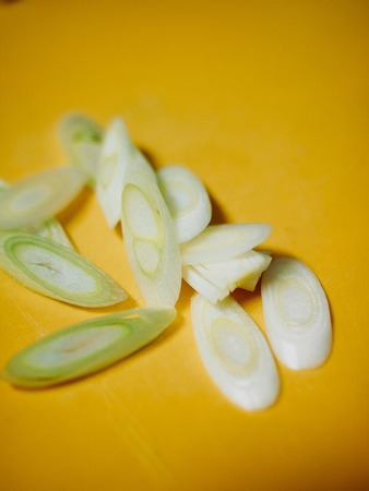 Fresh organic vegetables Welsh onionの写真素材