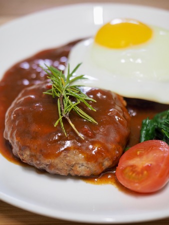 German hamburger steakの写真素材