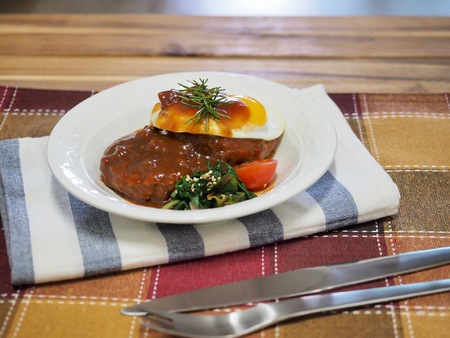 Japanese-style hamburger steakの写真素材