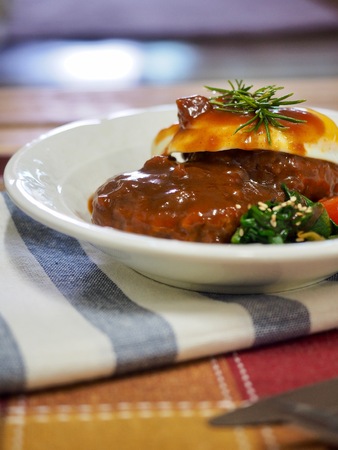 Japanese-style hamburger steakの写真素材