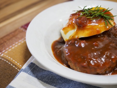 Japanese-style hamburger steakの写真素材