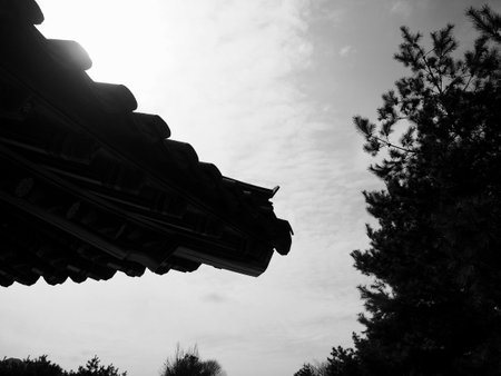 Traditional Korean house, Hanokの写真素材