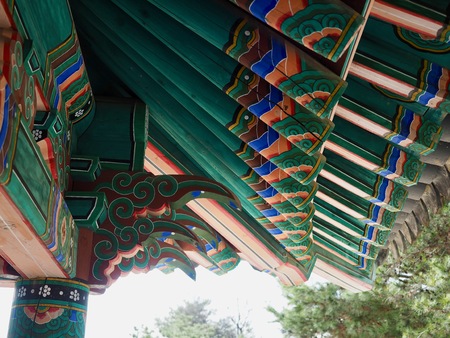 Traditional Korean house, Hanokの写真素材