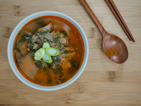 Korean food Loach soup, Chueo-tangの写真素材