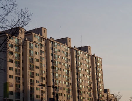 Apartment in Korea Cheongju Cityの写真素材