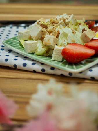 Asian food tofu saladの写真素材