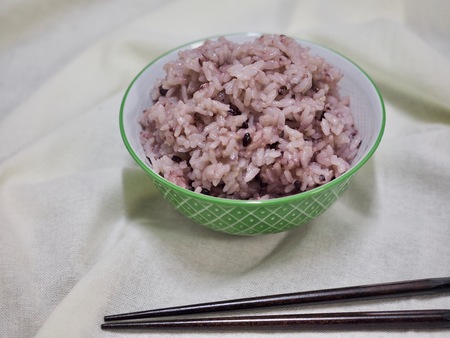 Asian food Black riceの写真素材