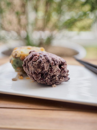 Korean traditional food Jeju omegi rice cakeの写真素材