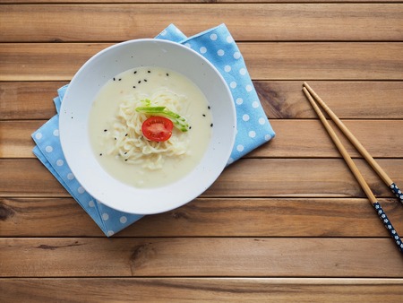 Korean food bean noodles, cold bean-soup noodlesの写真素材