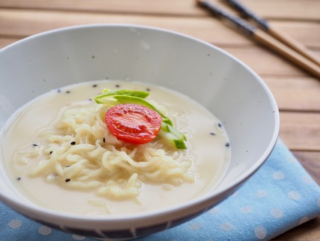 Korean food bean noodles, cold bean-soup noodlesの写真素材
