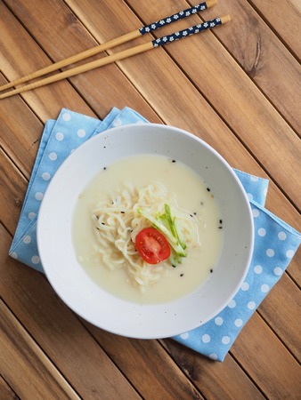 Korean food bean noodles, cold bean-soup noodlesの写真素材