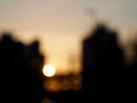 Sunset in Cheongju City, South Koreaの写真素材