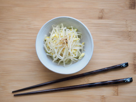 Korean food Seasoned Bean Sprouts, Mix bean sprouts