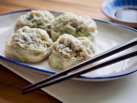 Asian food dumplings, Dim sum, Meat Dumplingsの写真素材