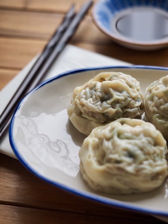 Asian food dumplings, Dim sum, Meat Dumplingsの写真素材