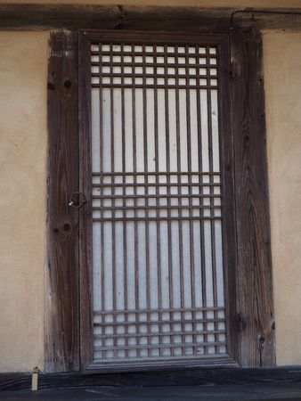 Korean traditional doorsの写真素材