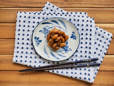 Asian food Stewed peanut and soyの写真素材