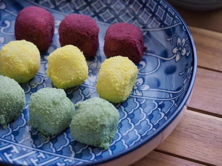 Asian food gyeongdan, rice ball cakeの写真素材