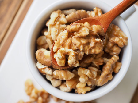 Walnuts in a coffee cup