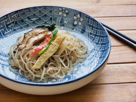 Korean traditional food japchaeの写真素材