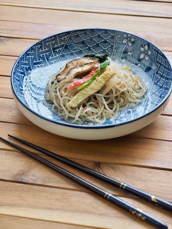 Korean traditional food japchaeの写真素材