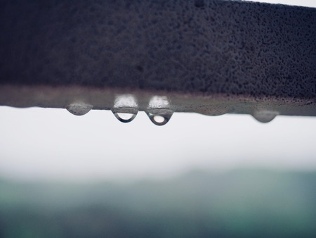 Closeup of a water dropletの写真素材