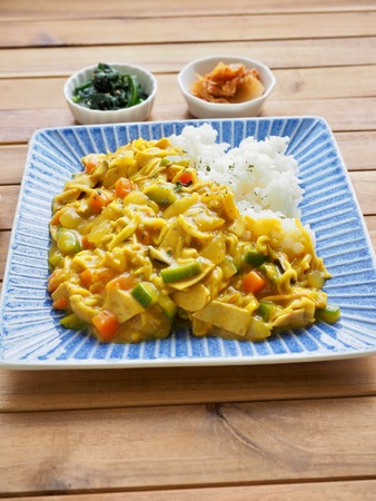 Asian food Curry riceの写真素材