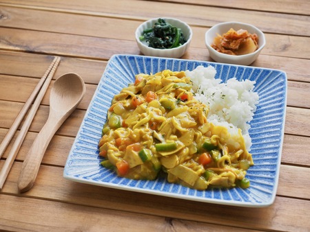 Asian food Curry riceの写真素材