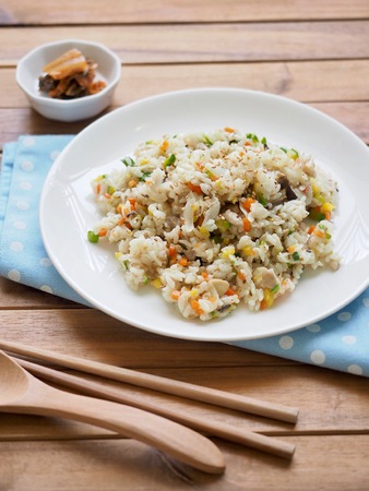 Asian food Vegetable fried riceの写真素材