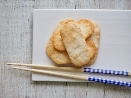 Asian food Rice crackerの写真素材