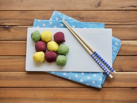 Asian food gyeongdan, rice ball cakeの写真素材