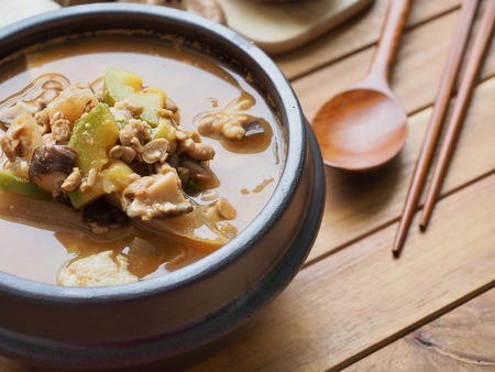 Korean food Chungkukjangの写真素材
