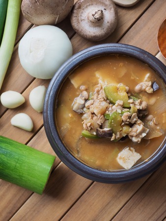 Korean food Chungkukjangの写真素材