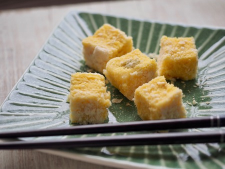 Korean food Pumpkin Rice Cakeの写真素材