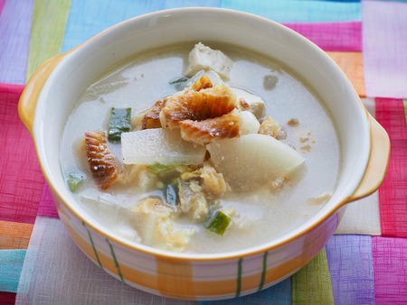 Korean food Dried pollack soupの写真素材