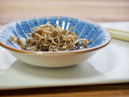 Korean food Stir-fried anchoviesの写真素材