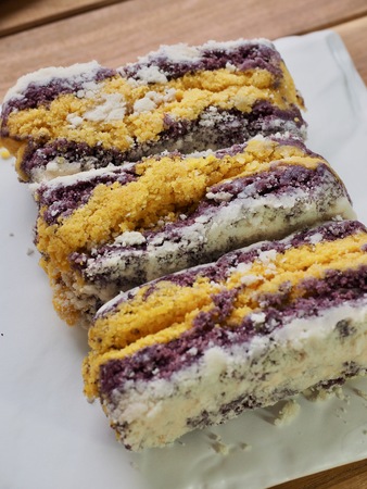 Korean food Black Rice Pumpkin Rice Cakeの写真素材