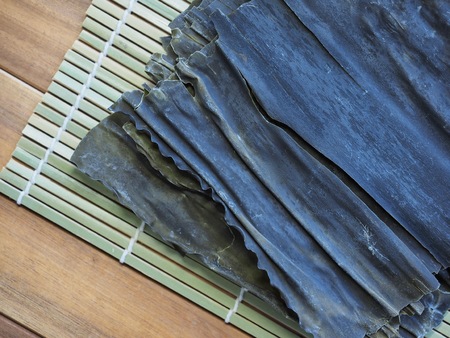 Asian food ingredients Dried kelpの写真素材