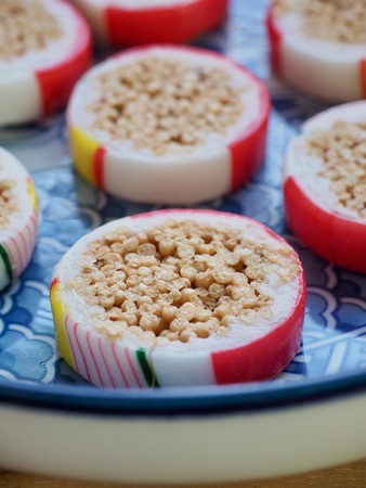 Korean traditional candy, Rice cookieの写真素材