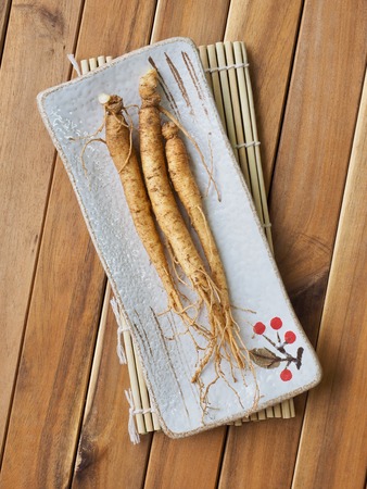 Korean food Fresh Ginseng, sesameの写真素材