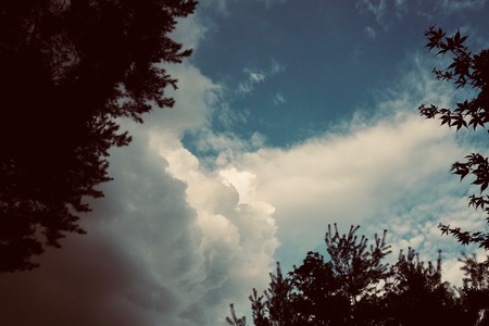 Dark sky and cloud sceneryの写真素材
