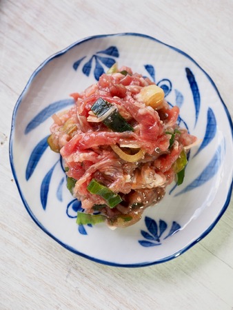 Asian food Seasoned beef bulgogiの写真素材