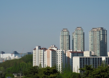 Apartment in Korea Cheongju Cityの写真素材